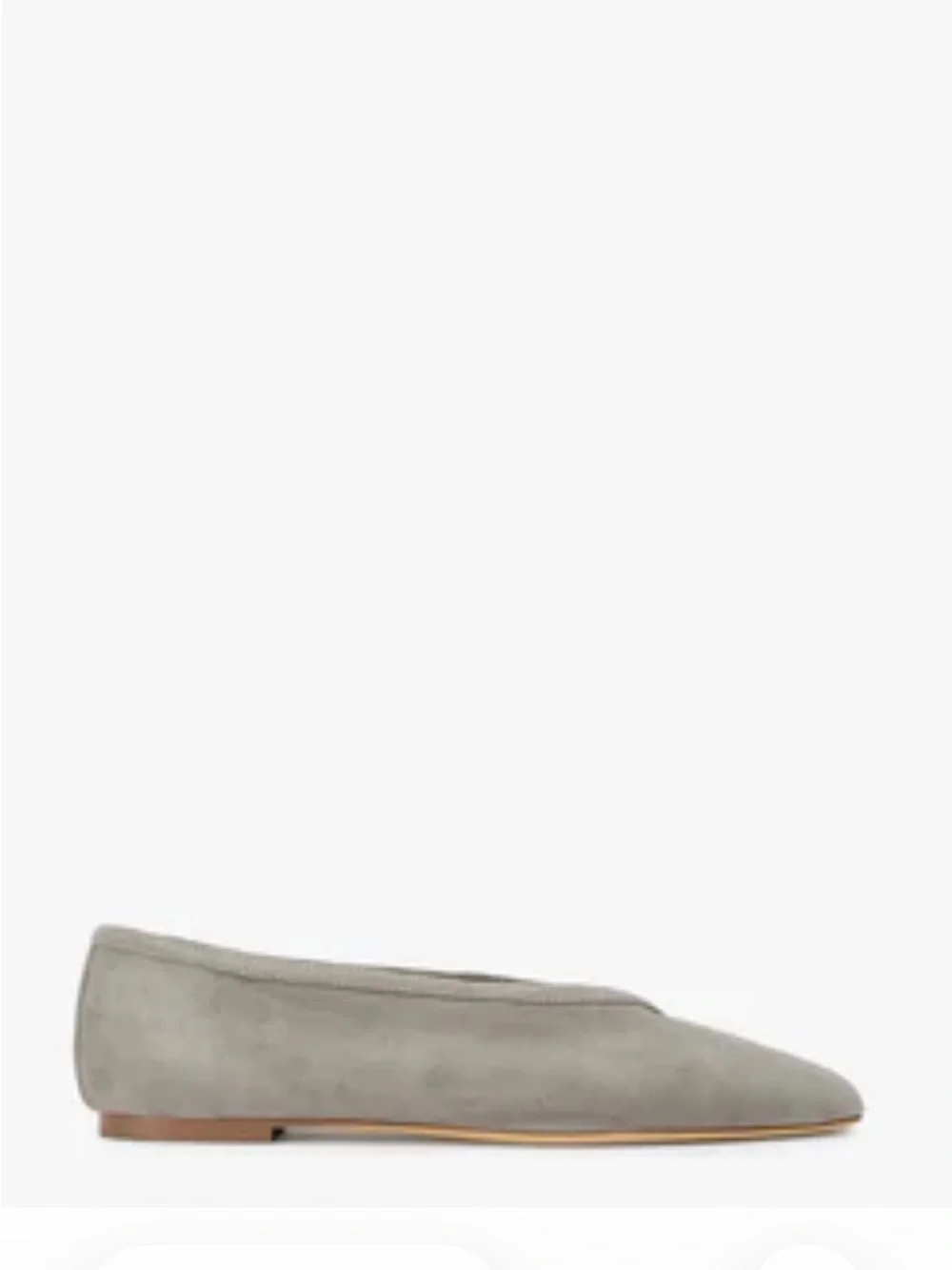 Tony Bianco Gray Suede Pointed Toe Ballet Flats